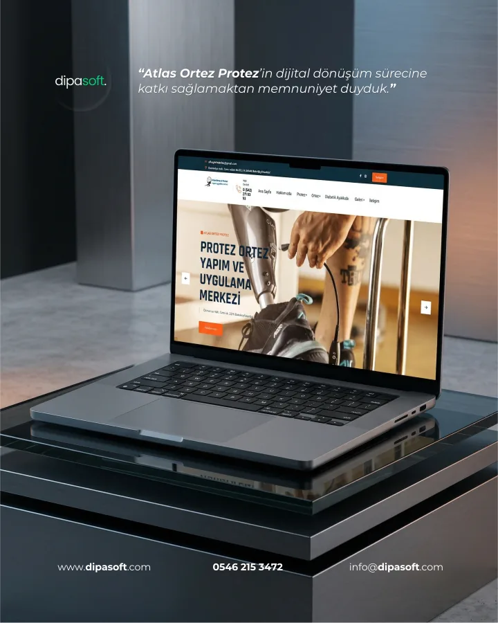 Dipasoft'un kurduğu bir web sitesi