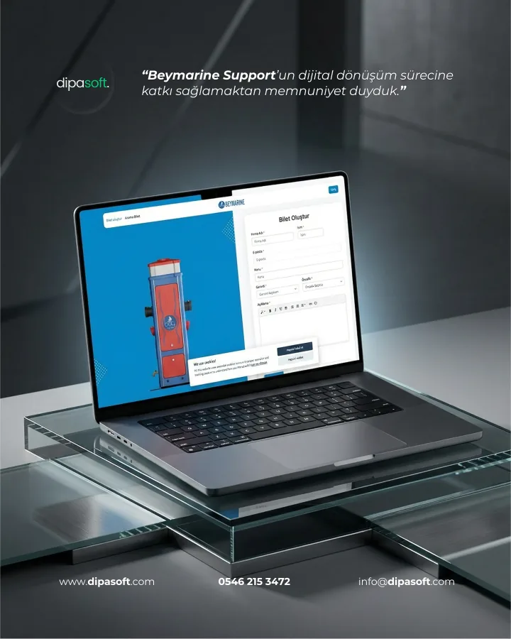 Dipasoft'un kurduğu bir web sitesi