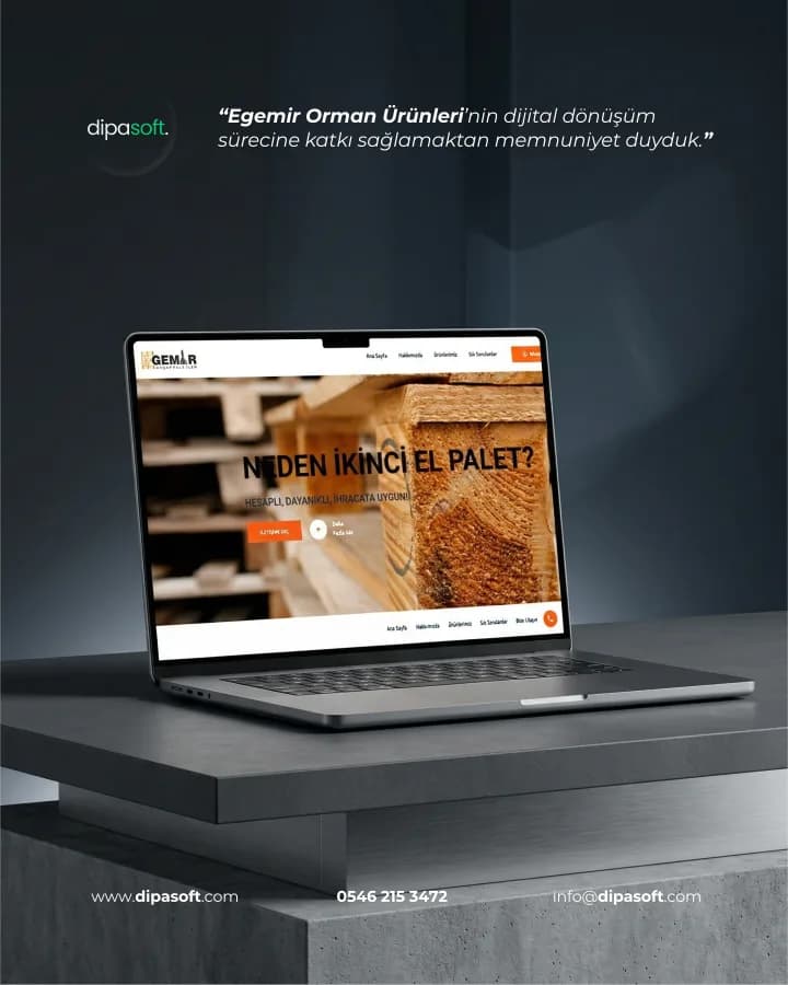 Dipasoft'un kurduğu bir web sitesi