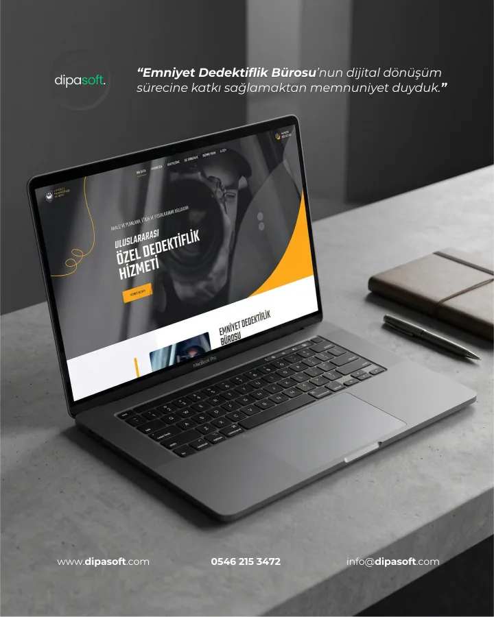Dipasoft'un kurduğu bir web sitesi