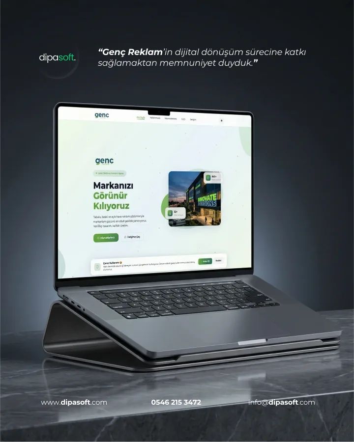 Dipasoft'un kurduğu bir web sitesi